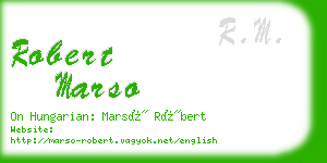 robert marso business card